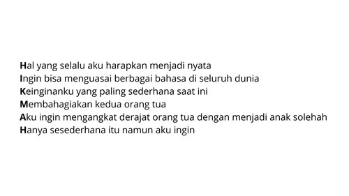 Hal yang selalu aku harapkan menjadi nyata Ingin bisa menguasai berbagai bahasa di seluruh dunia Kei.jpg