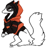 orange hoodie
