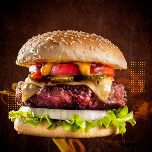 Post para instagram de hamburguer fast food chamativo vermelho amarelo e preto (1).png