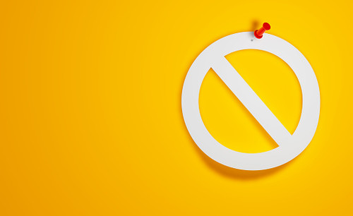 Pin Paper Forbidden Symbol on Yellow Background.jpg