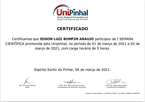 certificado semana científica 2021