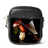 MiniSling0081 Mini Sling Bag Shoulder Bag Cello Guitars Violin Music In Rose Musical Scale.png
