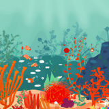 DALL·E 2022 07 08 13.32.24 cartoon of ocean floor