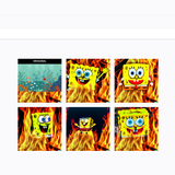 spongebob ocean flames