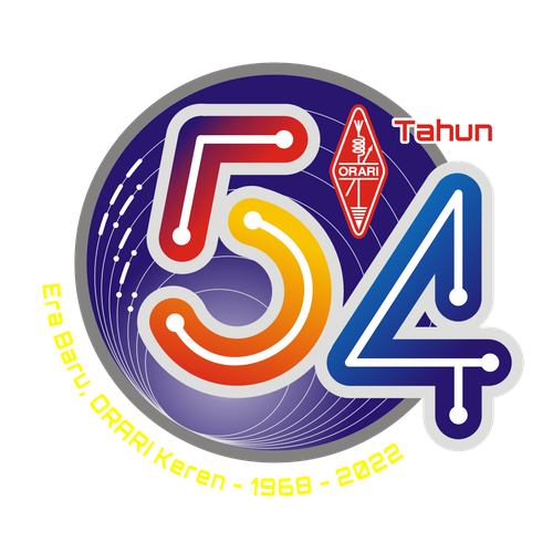 Logo 54th ORARI Dasar Gelap