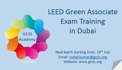 Are you interested in jumpstart your career in green building industry? We will start next #LEED #GA batch from 19th July. If you want to join this training please leave an email at vishal.kumar@ge3s.org or visit our website www.ge3s.org.

https://www.ge3s.org/