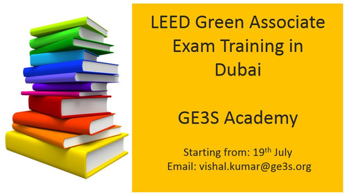 Are you thinking about taking the #LEED #Green #Associate #Exam? Are you wondering if there is a class near you? GE3S Academy is one of the foremost LEED training providers in the UAE. Click HERE to view our upcoming next batch courses taking place. We also provide corporate training for all our training courses. For more information please reach out to Mr. Vishal Kumar at vishal.kumar@ge3s.org.

https://www.ge3s.org/leed-training/