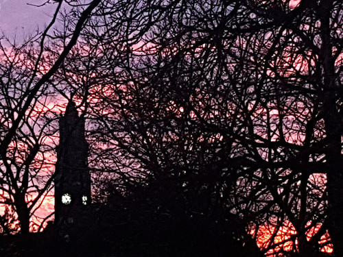Town Hall from Castle Park at Sunset