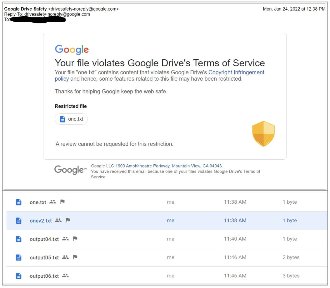 laborblog.my.id - Users were left startled as Google Drive's automated detection systems flagged a nearly empty file for copyright infringement.