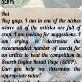 co 01073 recommended number of words for an article to beat the competition in search engine result 