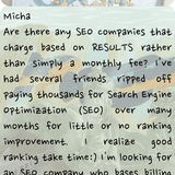 co 01113 are there any seo companies that charge based on milestones instead of a monthly fee