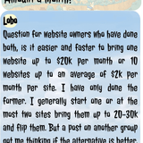 co 01129 which one is better one site or 10 sites earn the same total amount a month