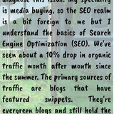 co 00372 to diagnose a few months dropped traffic