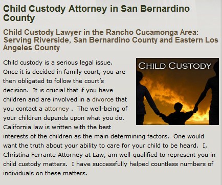 Child Support Attorney Rancho Cucamonga - Christina Ferrante Attorney At Law (909) 989-9923.jpg