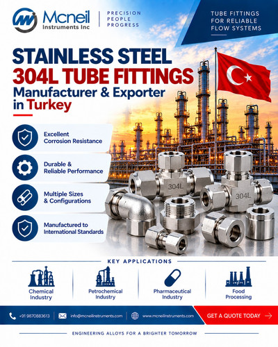 Stainless Steel 304L Tube Fittings Manufacturer & Exporter in Turkey | Mcneil Instruments.1