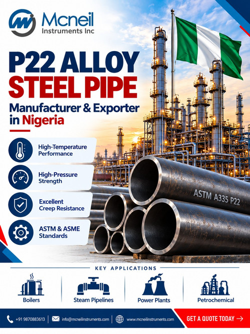 P22 Alloy Steel Pipe Manufacturer & Exporter in Nigeria | Mcneil Instrument.jpg