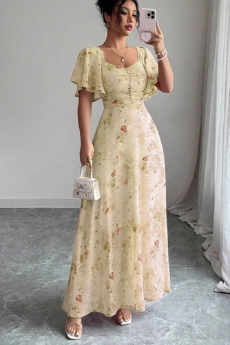 floral print lotus sleeve midi dress.jpg