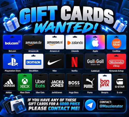 Neon Gift Cards Wanted Poster