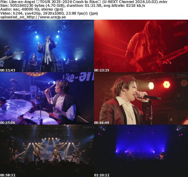 Like-an-Angel「TOUR 2025-2026 Crash to Rise」(U-NEXT Channel 2026.10.02)