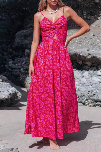 Womens Knotted Neckline Maxi Dress Behance.jpg