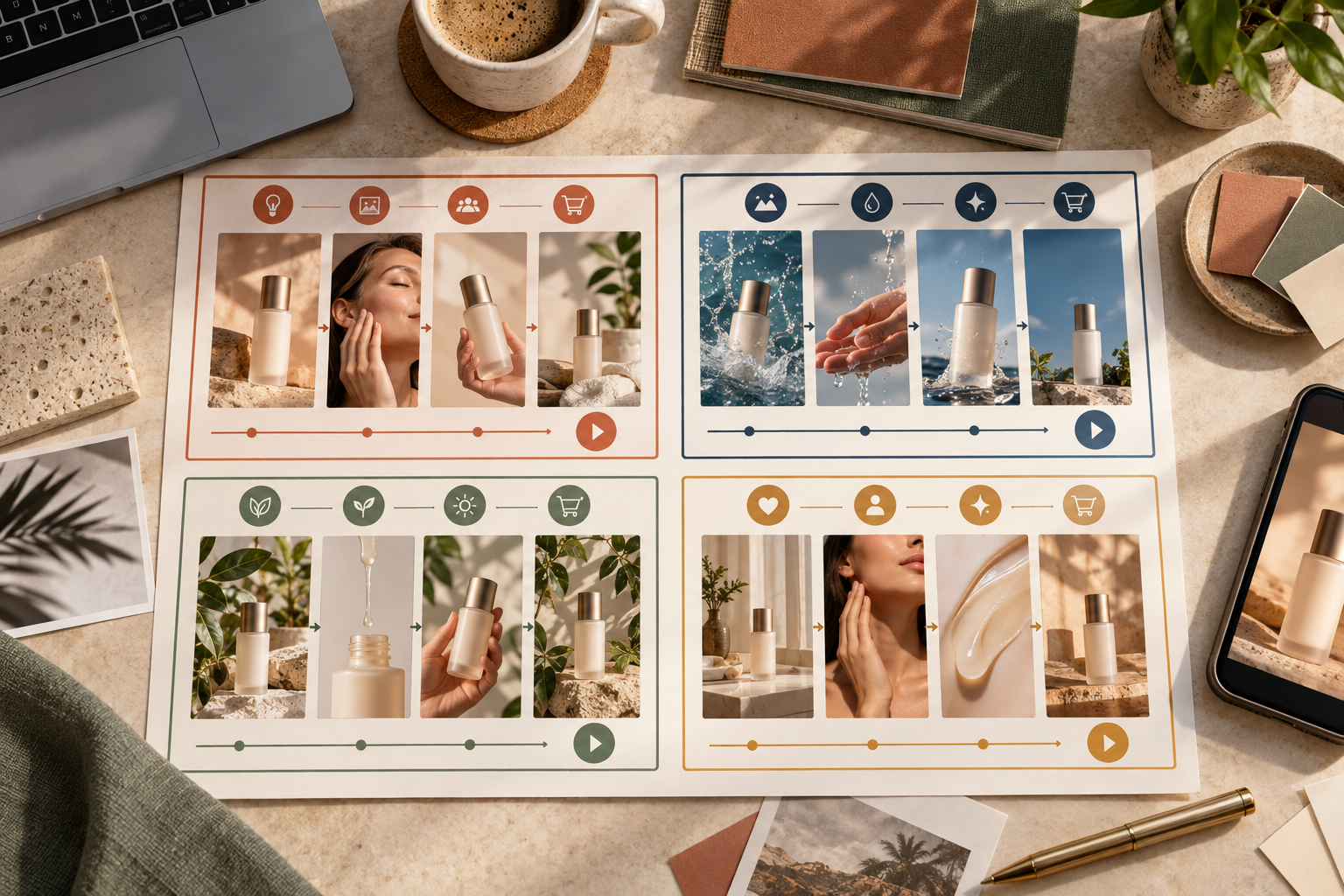 Creative testing matrix for Shopify product videos