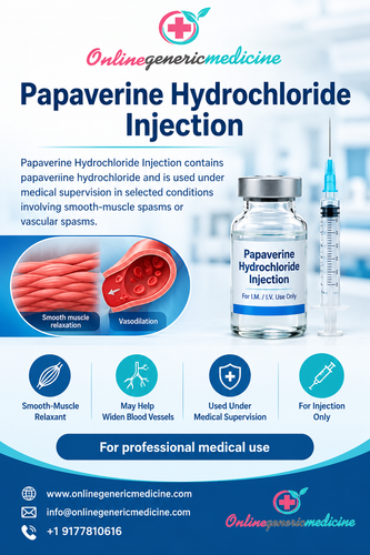 Papaverine Hydrochloride Injection – OnlineGenericMedicine. com.2