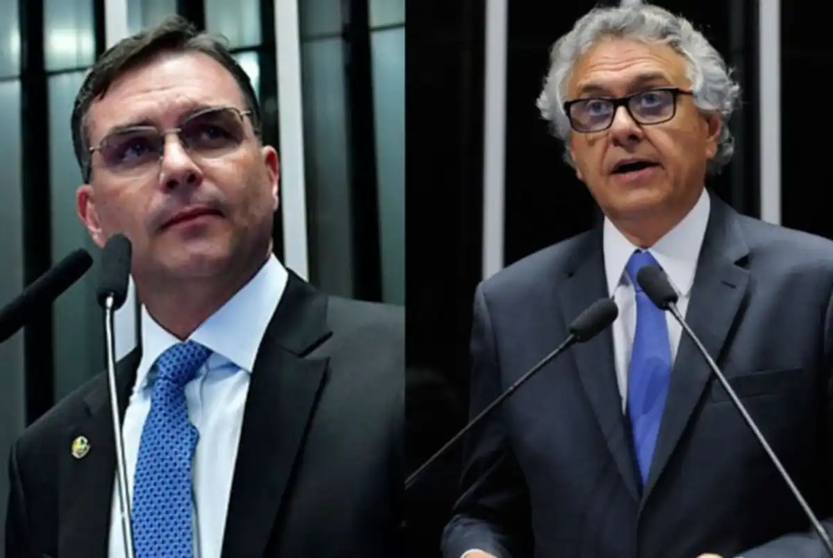 Sem vergonha: Caiado engole o próprio cuspe e apoia Flávio Bolsonaro após chamá-lo de "ladrão"