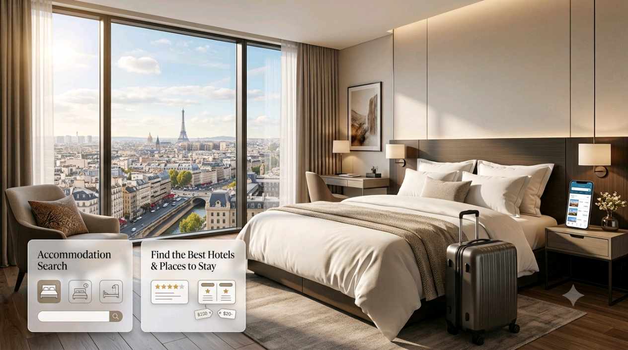 Accommodation search for finding the best hotel and place to stay