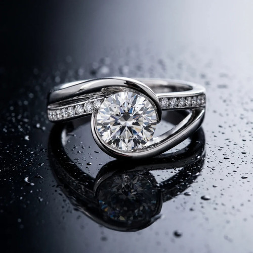 White gold Round Solitaire Tension Set Diamond Split Shank Ring.jpg