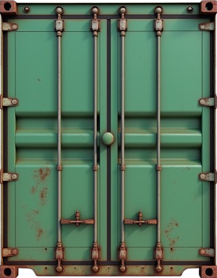 front plain view of a container colored in green and a bit rusted hskzqrvc32y5umezal4f 3 removebg pr.png