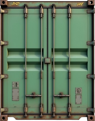 front plain view of a container colored in green and a bit rusted njw29wgp63pqly4wqvvb 2 removebg pr.png