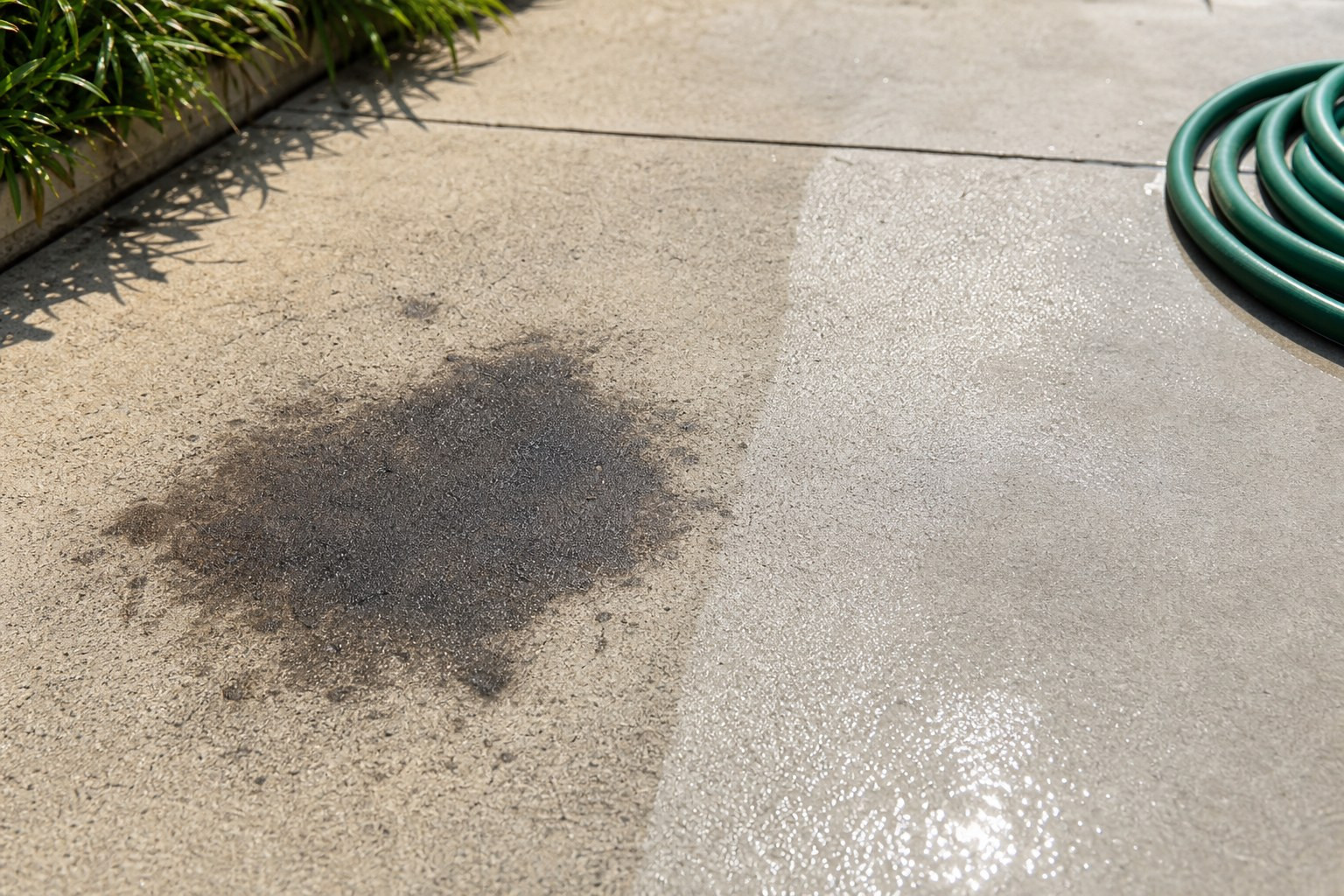 How to Remove Oil Stains From Concrete (And When to Call a Pro)
