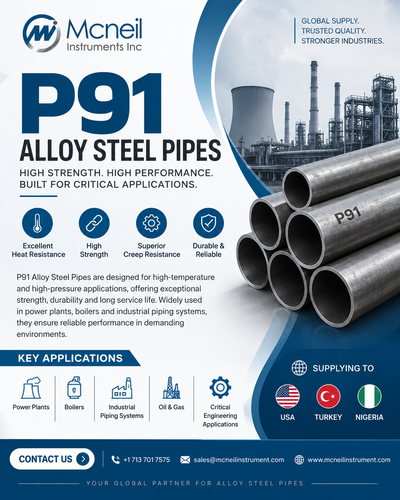 P91 Alloy Steel Pipes – High-Strength & Heat-Resistant Piping Solution | Mcneil Instrument.png