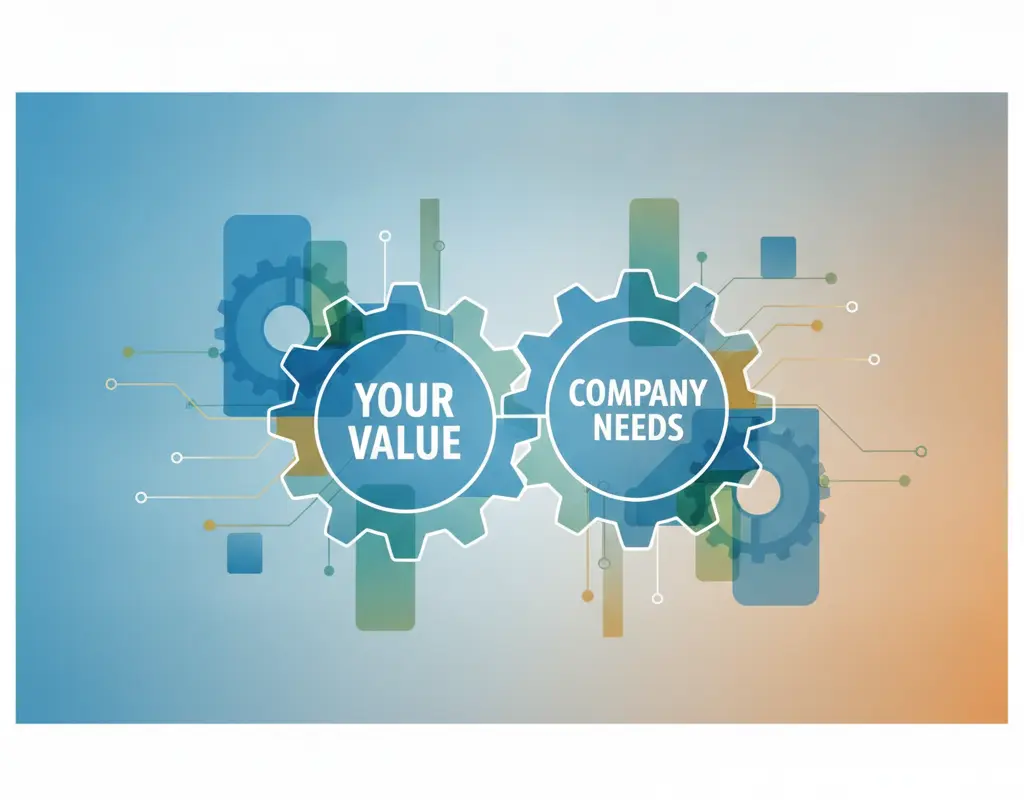 Visualizing how personal value aligns with company needs during salary negotiation