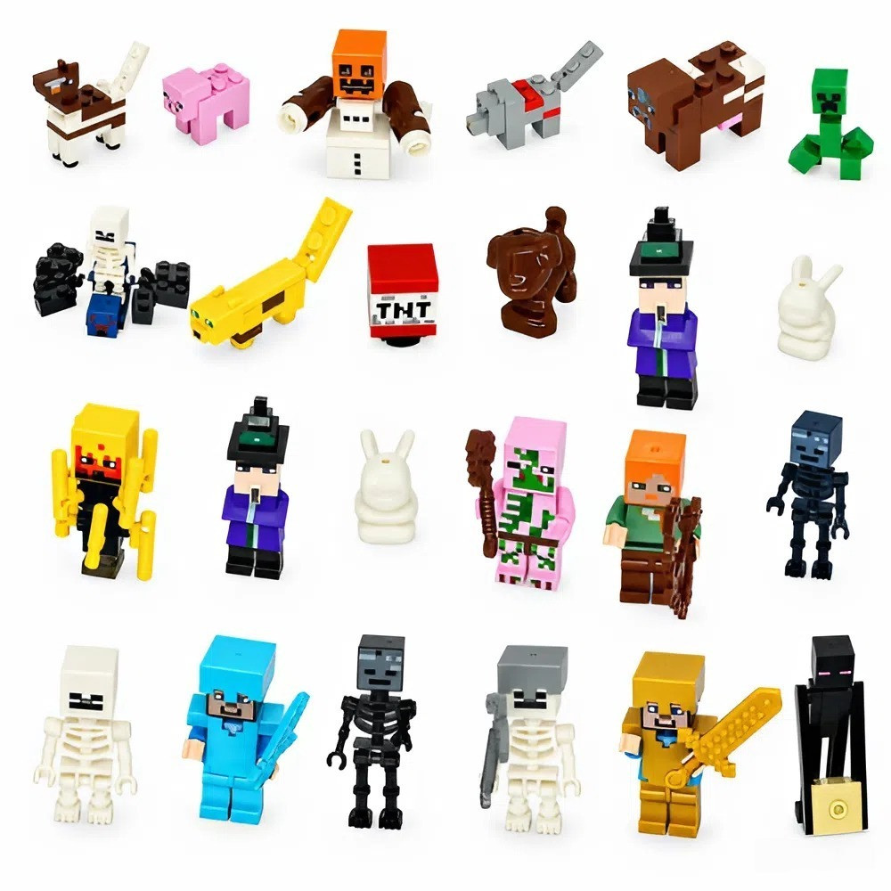 24-Day Pixel Building Block Advent Calendar for Kids – Christmas Countdown Character Figures 8 n3OnL67