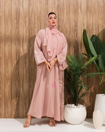 Colored Abaya Collection | White, Pink, Beige & Green Abaya.jpg