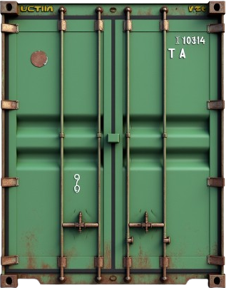 front plain view of a container colored in green and a bit rusted v41dav0n10ec3xlhf36n 2 removebg pr.png