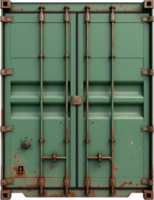 front plain view of a container colored in green and a bit rusted p7a4cvdtfqyhnz5d5oxg 3 removebg pr.png