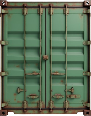 front plain view of a container colored in green and a bit rusted wteds0scufikwr7skakm 2 removebg pr.png
