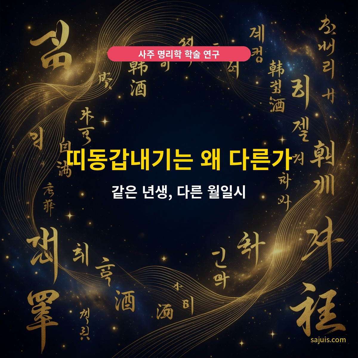 띠동갑내기는 왜 다른가 — 같은 년생, 다른 월일시