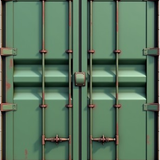 front plain view of a container colored in green and a bit rusted e9qj4viye29qkzk38z0h 0 removebg pr