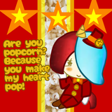 Pick-up lines with popcorn! From Karashi Sorupi!