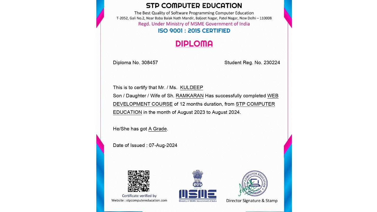 Web Development Certification