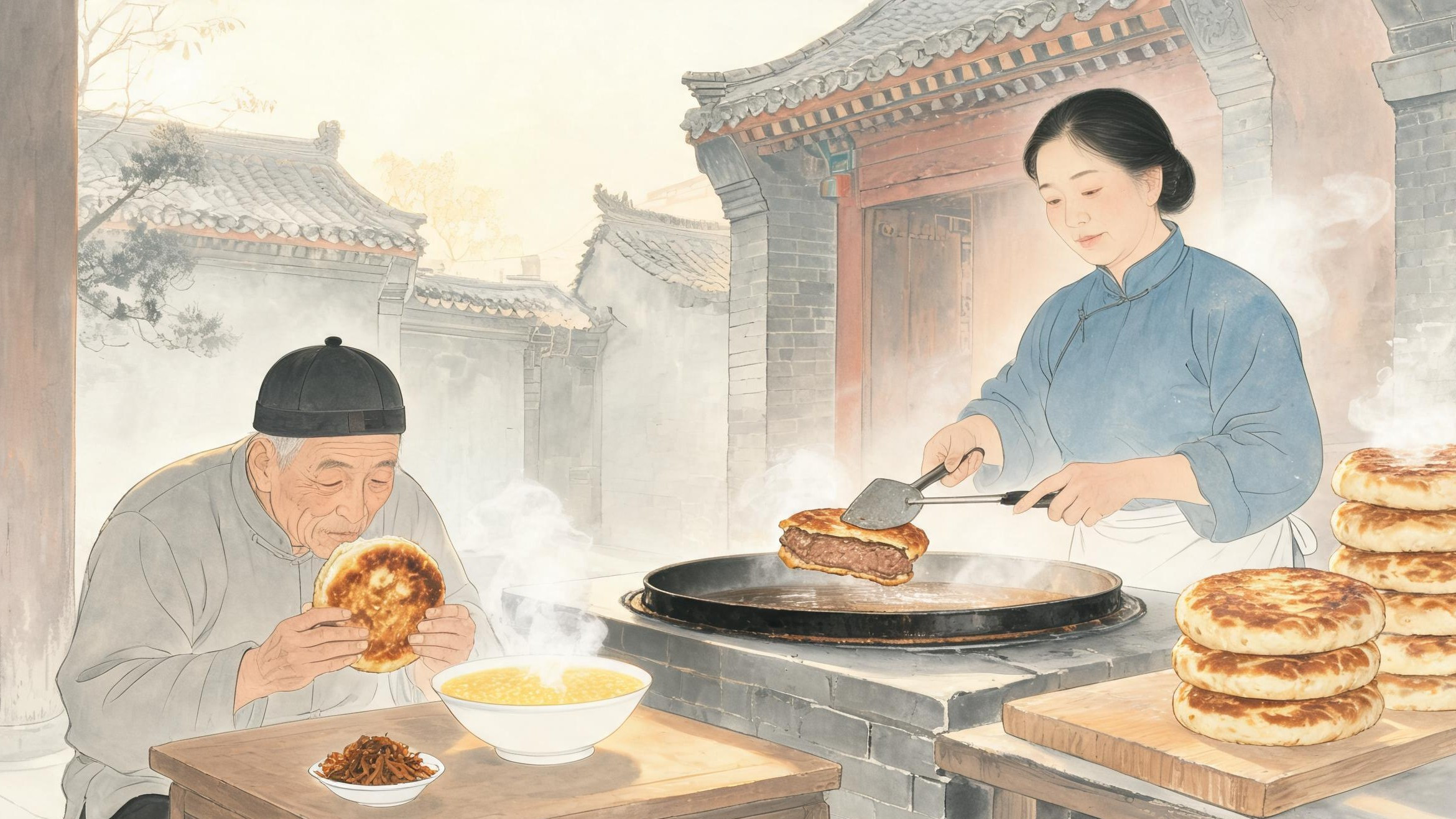 北京门钉肉饼·食俗