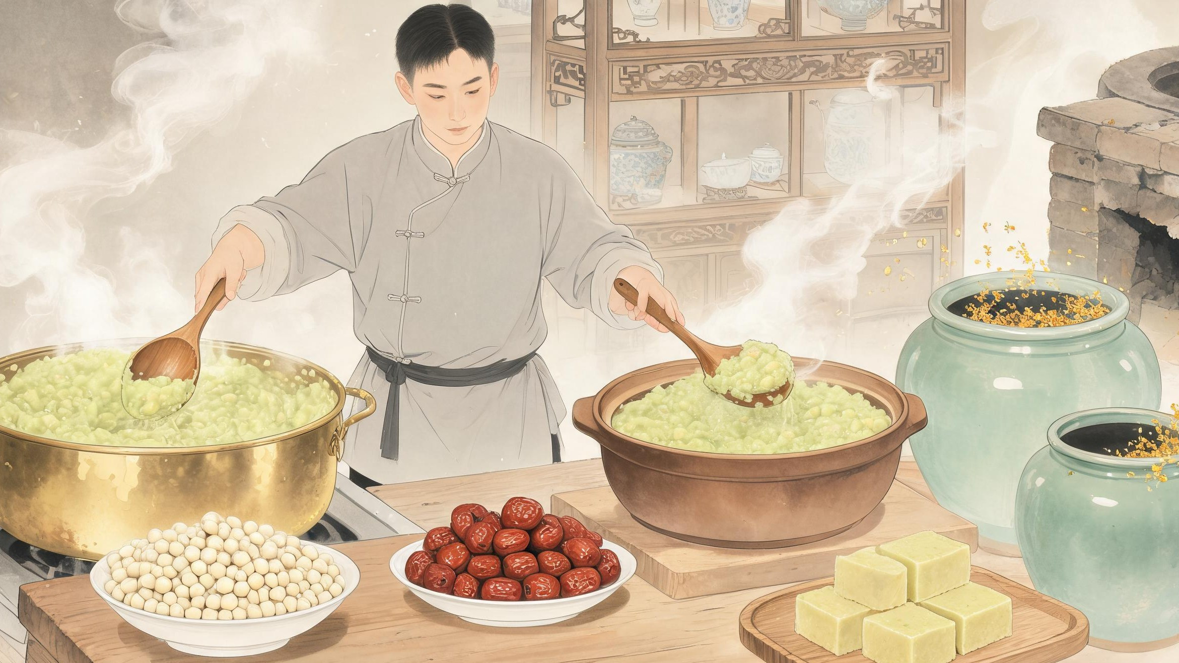 豌豆黄·熬制工艺