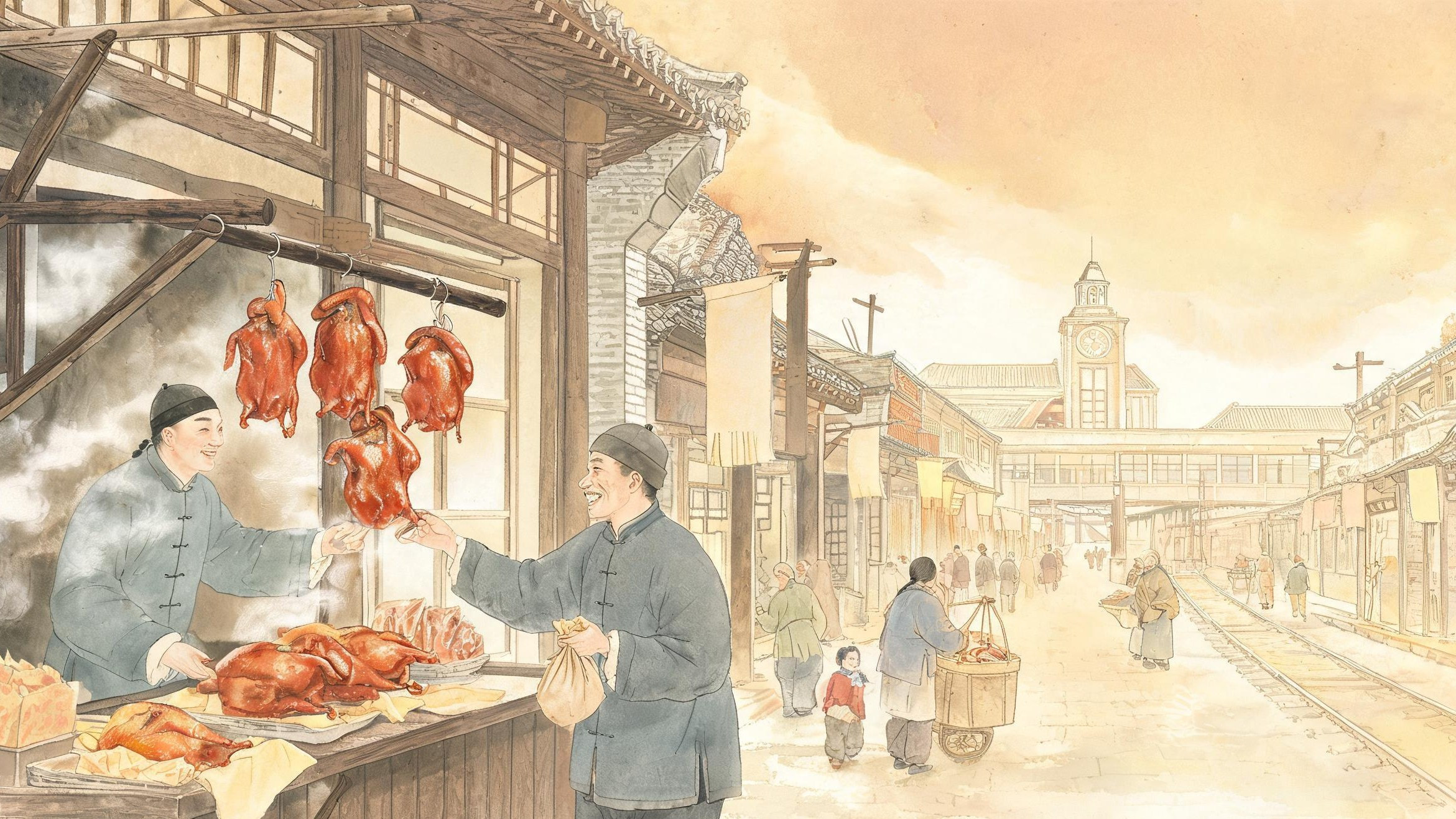 沟帮子熏鸡·商埠食俗