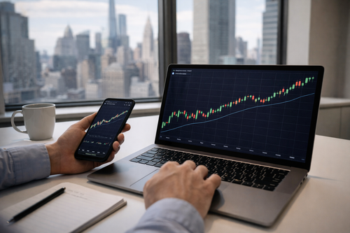 trader monitors crypto market recovery on laptop.png