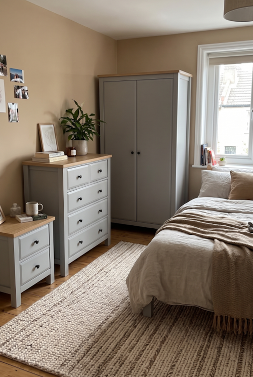 Use your chest of drawers as a mini dressing table.2