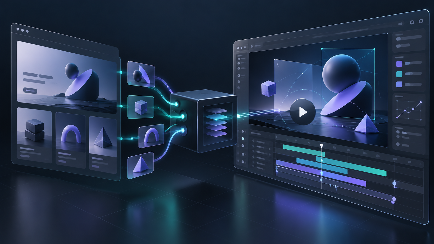Terminal-directed motion graphics workflow with editable layers