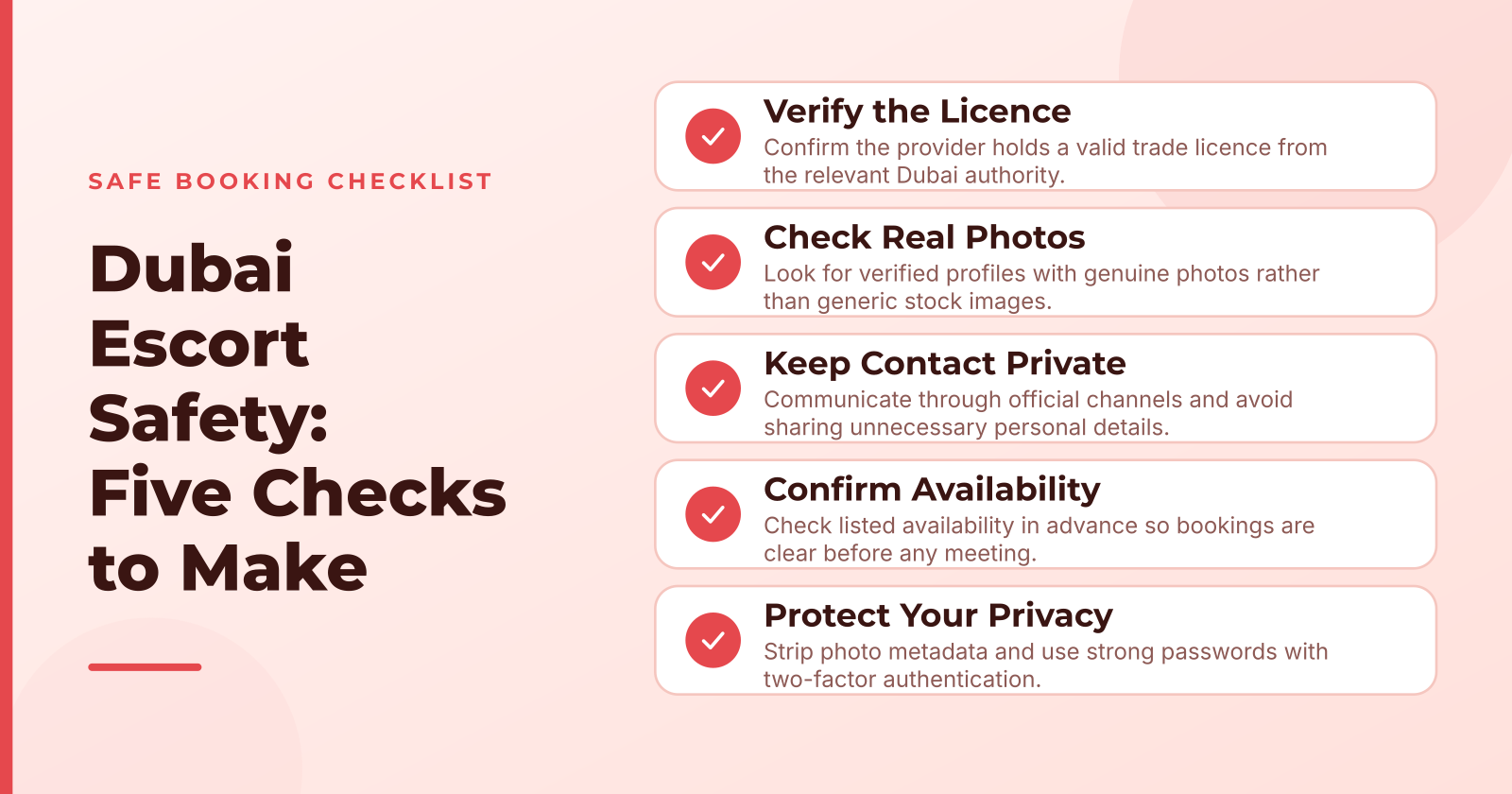 Dubai Escort Safety Guide: Verified Profiles and Discreet Privacy Tips